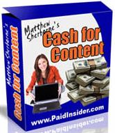 Thumbnail Cash For Content  Make Money With Your Content  by Matthew Sherborne - *w/Resell Rights*