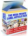 Thumbnail The Mega Private Label Article Pack  Over 650 Articles In Over 20 Different Niches - *w/Resell Rights*