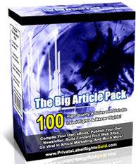 Product picture The Big Article Pack  100 High Quality Articles With Private Label Rights & Master Resell Rights