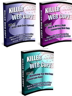 Product picture Killer Web Copy 3 Volume Set  Learn How To Write Killer Online Copywriting - *w/Resell Rights*