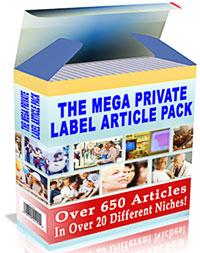 Product picture The Mega Private Label Article Pack  Over 650 Articles In Over 20 Different Niches - *w/Resell Rights*